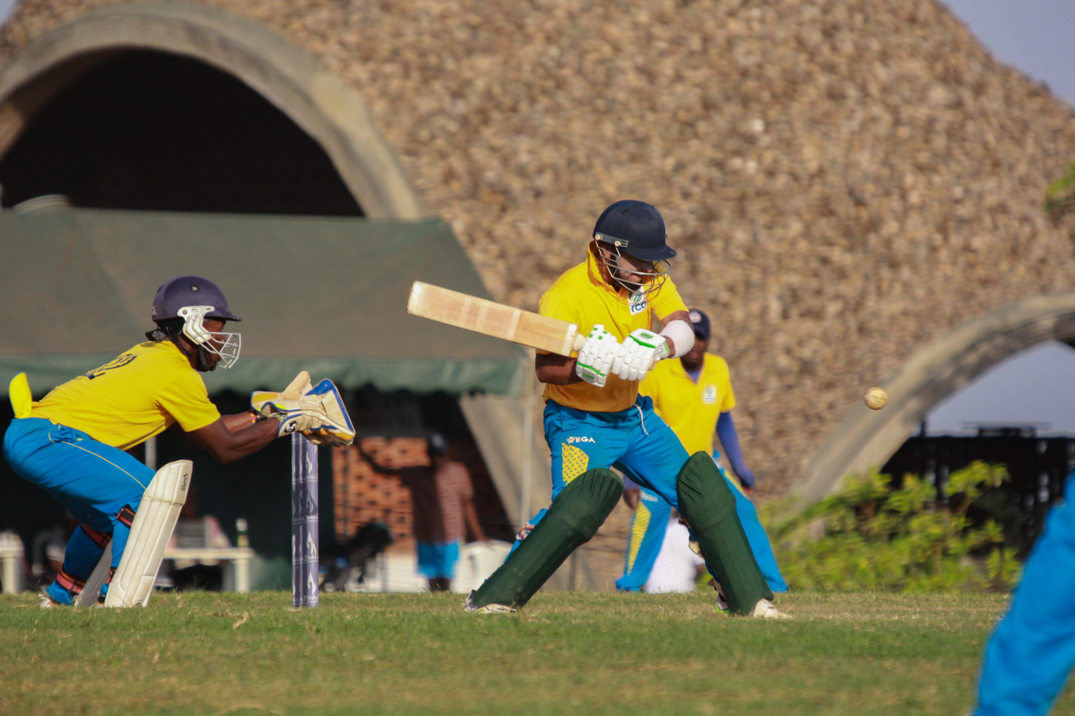 Teams playing cricket